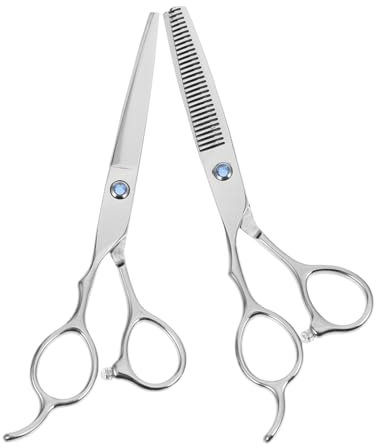 LOLIPPYY 2Pièces Ciseaux de Gaucher Inoxydable Lot de Outils de Coupe pour Argentés