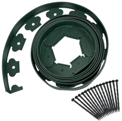 Giwnhvx Bordure de Jardin, Bordure de Paysage, Bordure de Paysage Sans Creuser avec 15 Piquets D'Ancrage, Bordure de Jardin, Parterres de Fleurs, Décoration