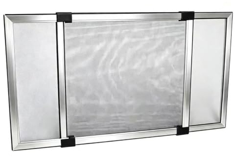 Mosquitero Extensible para Ventanas, 50-92 cm x 40 cm, Aluminio, Protección contra Insectos, Ajustable (40X50-92cm)