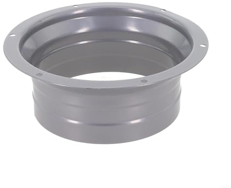 Stabiler Anschluss für Lüftungsschlauch, verzinkter Metallflansch mit sicheren Befestigungslöchern (120 mm)