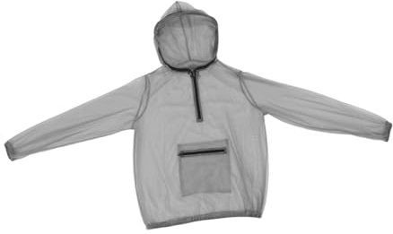 WOFASHPURET Giacca Anti-insetti con Cappuccio per Esterni Copricapo in Rete Attrezzatura Protettiva per Api Abbigliamento da Campeggio Tuta Giacca da Apicoltore con Cerniera Leggera