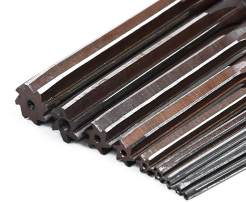 Set di 9 alesatori a gambo dritto, 3-16 mm, H8, in lega di acciaio 9CrSi per tornio CNC, set di alesatori a mano con scanalature lisce
