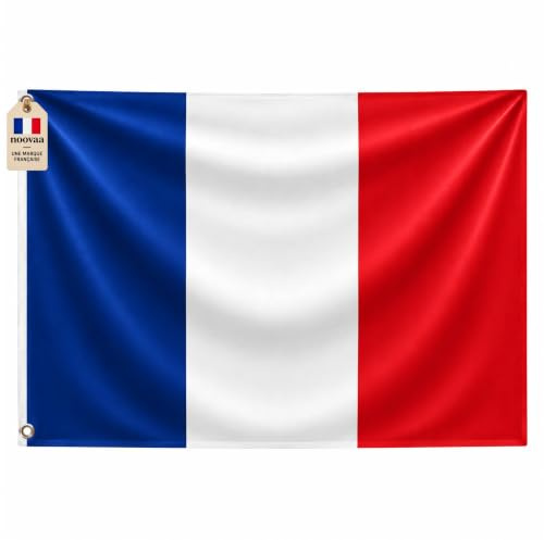 Noovaa 1 Flagge Frankreich 60x90cm | Wetterfest, Messingösen, Hochwertiges Polyester, Doppelte Nähte, Außeneinsatz