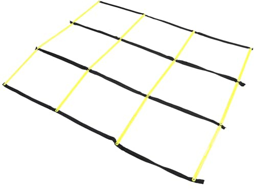 GALPADA Football Agility Ladder Nine-Square Speed Training Ladder for Footwork Drills with Soft Rungs for Athletic Conditioning and Coordination