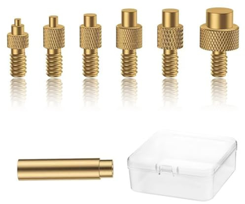QEDBOJE Punte Saldatore Stagno, 6 Pezzi Universali per Filettati e Dadi a Fusione, Compatibili con i Saldatori Weller ST/900M/T18, Inserti Filettati (M2, M3, M4, M5, M6, M8)