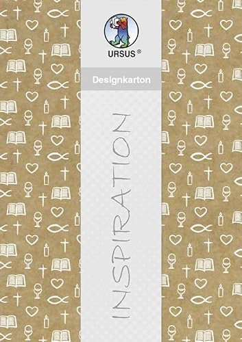 URSUS Karton Foto für Konfirmation/Kommunion, Christliche Symbole von Fotos 01, 25ÂBlatt in A4Âaus Kraftpapier, Serie Young Spirit