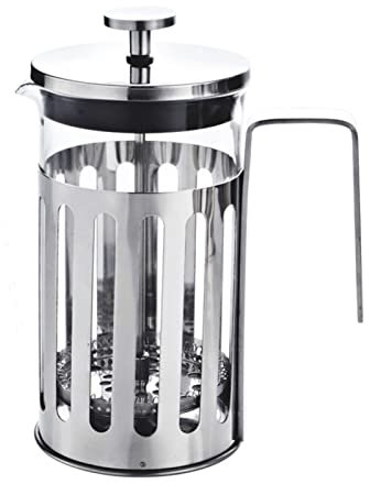 French Press Kaffeebereiter Aus Edelstahl Und Hitzebeständigem Borosilikatglas, Kaffeepresse Espressomaschine Mit Dreifach-Filter, Kaffeezubereiter Für Zuhause Reisen Camping,Spülmaschinengeeignet