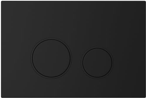 MYLAVABO Drückerplatte WC Betätigungsplatte passend für Geberit Sigma Vorwandelement für Geberit Spülkasten Sigma UP300, UP320, UP700, UP720 (Schwarz-Schwarz, Kunststoff)