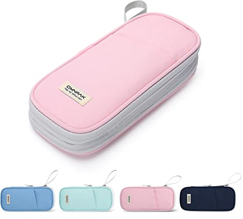 Omnpak Federmäppchen,Pencil Case,Expandable Große Kapazität, Schule Student Büro, Teenager,Mädchen Junge Spill Proof,Scratch Resistant Bleistift Radiergummi