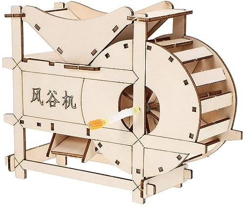 MAGICLULU 3D Wooden Puzzle for Adults Hand Crank Mill Wooden Windmill, Model Kits to Build, Wood Craft Kit, DIY Assembly, Idea Gifts for Birthdays Halloween