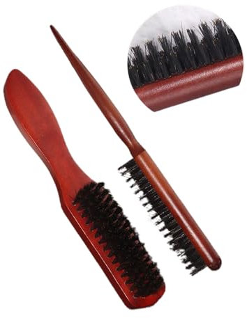 VOCUE Wildschweinborsten Haarbürste Multifunktionale Haarbürste Bartbürste Bartbürste Slimline Kamm für Damen und Herren