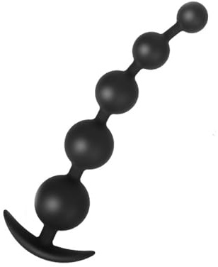 Silikon Analkugeln Biegsam, Silikon Analkugeln Buttplug mit 4 Kugeln, Buttplug, Analplug Analkette,für Eine Sexuelle Stimulation Schrittweise,Männer Frauen Paare SM Sexspielzeug (L)