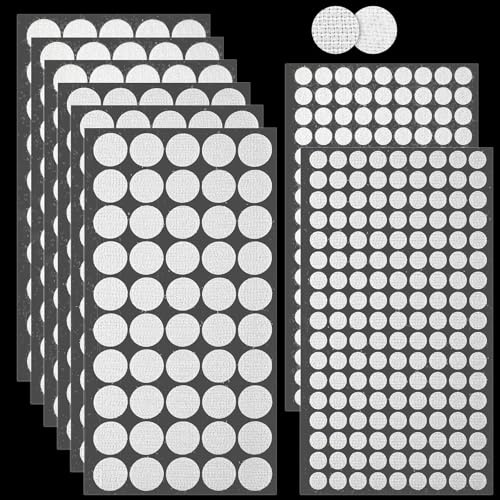 Klettpunkte Selbstklebend, 10mm/20mm Dots Klettklebepunkte Self Adhesive | Stark Klett Klebe Punkte,Rund Klettverschluss Punkte Selbstklebend für Schule Handwerk Lernmaterial,Stoff, DIY Weihnachtsk