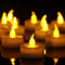 YONGHAOYANG Bougie LED Thé Flamme Réaliste - Lot de 24 (CR2032 Inclus) 100+ Heures Sécurité Sans Feu pour Fêtes, Anniversaire, Mariage, Dîner Bougie Électronique Ambiance -Jaune
