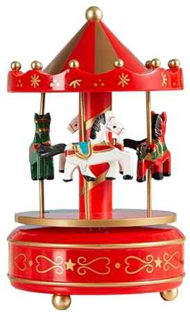 Fayemint Giostra Carillion Musicale, Mini Giostra Carillion Musicale, Creativo Carillon Musicale, con Ballerina, per Decorare L'Ufficio, Compleanno, Regalo di Vacanza