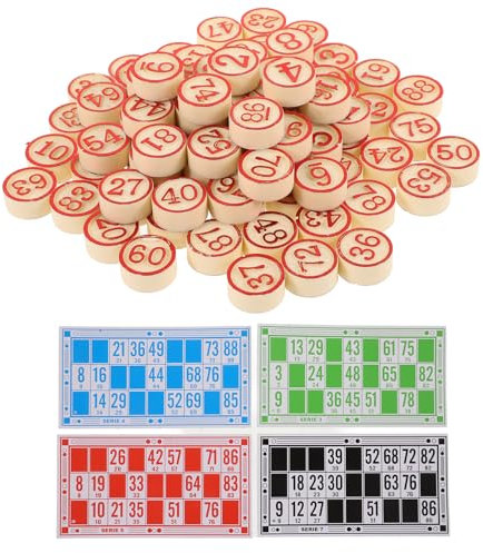 Abaodam Bingo Schach Brettspiel Holz Für Familien Und Partys Interaktives Langlebiges Spielzubehör Bruchfest Und Wiederverwendbar Für Familientreffen