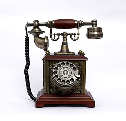 Teléfonos Retro Teléfono Fijo con Cable Teléfono Retro Teléfono Vintage Europeo Teléfono rotatorio Teléfono clásico Antiguo para Oficina Decoración del hogar