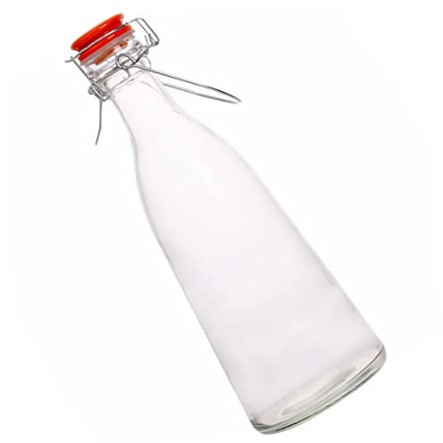 TIDTALEO Bügelflasche Flip-top Luftdichte Flasche Praktische Brauflasche Swing Bottle Bügelflasche Mit Luftdichtem Verschluss Und Herunterziehbarem Metallverschluss Für Eiscreme Limonaden