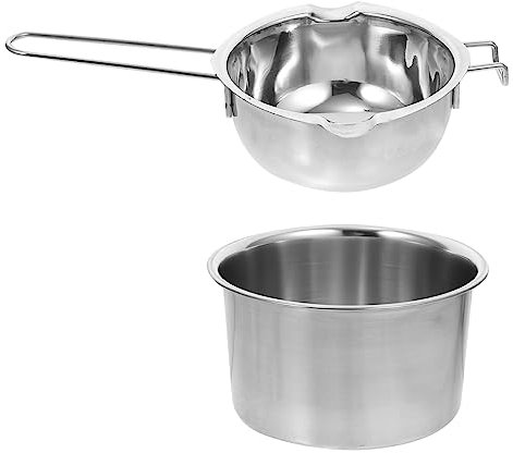Gatuida Double Boiler Pot and Chocolate Melting Pot 600ml 201 Stainless Steel Water Bath Boiler for Candy and Butter Melting Suitable for Candy Making and Baking