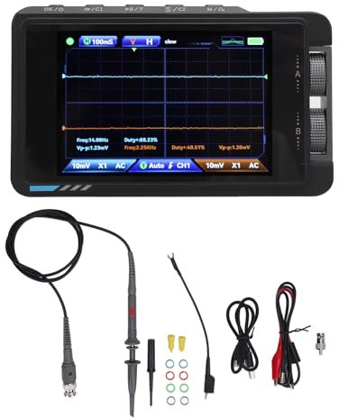 2 in 1 Digital Oscilloscope, 250MSa/s 50MHz Bandwidth Signal Generator, Support Screenshots, 3.5 Inch HD Display for Electronics Testing
