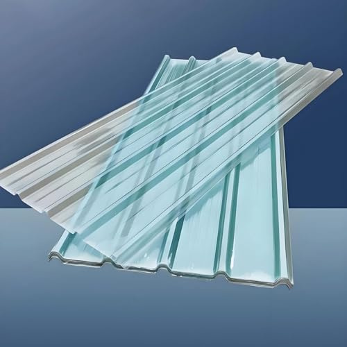 Hojas De Techo Corrugado, 1mm Planchas Transparentes Tejados, Placa De Iluminación Natural De Fibra De Vidrio, Chapa Tejado A Prueba De Lluvia Anti-UV, Chapa Tejado (0.9×1.5m/35×59in,1pcs)
