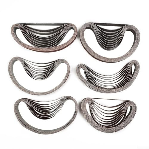 60 Sanding Belts 13x457 Mm Mixed Grits Power File Sander Accessories Alumina Material Fits for Black and Decker BD 280 282 E 290 292 E Set of 60 Multipurpose Grinding
