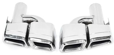Auspuffendrohr Für Mercedes Für Benz W212 W207 W204 1 Paar H-Modell/Y-Modell Edelstahl-Auspuffrohr Autozubehör Auspuffblende(H ModelSilver)