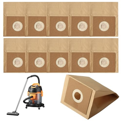 10 Pcs Vacuum Cleaner Bags for Bush Argos Model, Vacuum Cleaner Paper Dust Bags for Bush Argos Model VCB35B15C1J7W-70 VYTRONIX RBC02 BC-402 BC-501Value VC-401 VC-402 Accessories