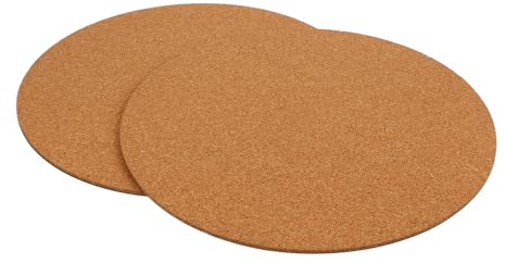 DIYEAH Soucoupes en Liège pour Plantes De Jardinage, Lot De 2, Diamètre 300 Mm, Épaisseur 4,3 Mm, Coussins Imperméables pour Pots De Fleurs, Protection Écologique pour Sols Et Meubles