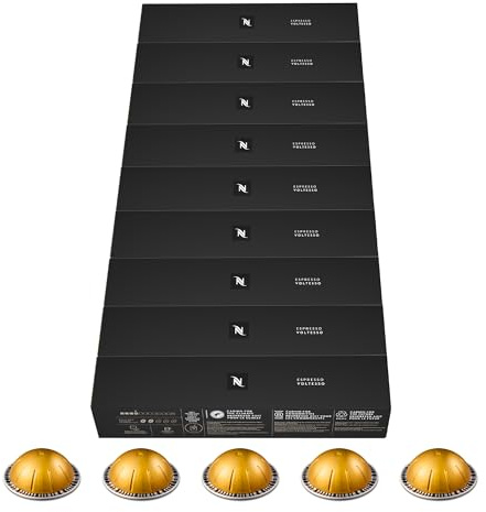 Nespresso Vertuo - Voltesso - pack 90 capsules - intensité 4 | Compatible avec les machines Nespresso Vertuo - Format espresso 40ml - Notes biscuitées et crema onctueuse