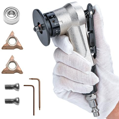 Air Pneumatic Chamfer Tool for Metal, Deburring and Beveling Tool, Mini Handheld Chamfering Machine for Steel Edge and Inner Holeg