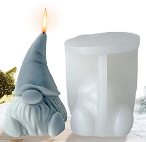 Yusheng Wichtel Silikonform Weihnachts Kerze Seifenform Seife Candy Kerze Weihnachten Ornament Machen