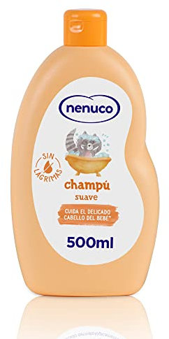 Nenuco Champú Suave para bebé, con Leche de Almendras Dulces, Sin Lágrimas, 500 ml