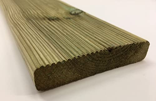 Generico Pavimento Legno da Esterno Decking Pino Impregnato Autoclave mm 28 x 145 x 1000