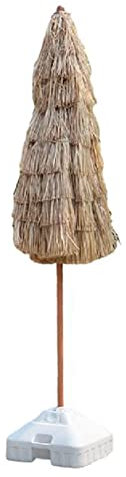 200cm Utomhus Paraply, Hawaiian Beach Paraply, Bärbart Trädgårdsparaply, Tippbart,för Uteplats, Terrass, Kafé