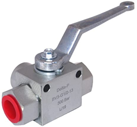 RANRAO Hydraulischer 3-Wege-Hochdruck-Kugelhahn – 1/4 Zoll bis 1 Zoll für BSP – 500 bar MWP, G1/2