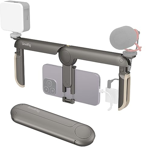 SmallRig P20 Foldable Universal Phone Cage, Smartphone Video Rig Filmmaking Vlogging Case Stabilizer for Videomaker Video-grapher for iPhone 17 16 15 14 13 for Samsung and Other Android Phones - 4047