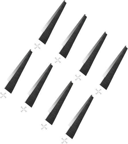 Door Bottom Brush Sweep 39.37 Retsun Aluminum Door Sweep with 1 1/2 PP Bristles, Heavy Duty Weather Stripping Draft Stopper for Exterior, Garage & Commercial Doors (24 FT, 1.5 in, 8 Sets)
