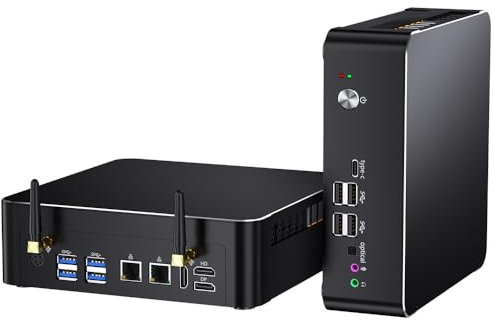 Mavsloly Mini PC with Core i9-9880H (8C/16T, upto 4.80GHz), 32GB DDR4 RAM, 1T NVME SSD Desktop Computer, 4K@60Hz, 2*HDMI, 1*DP, Triple Display, 1* Type-C, Dual LAN, Wi-Fi 6E, Windows 11 Pro(TPM2.0)