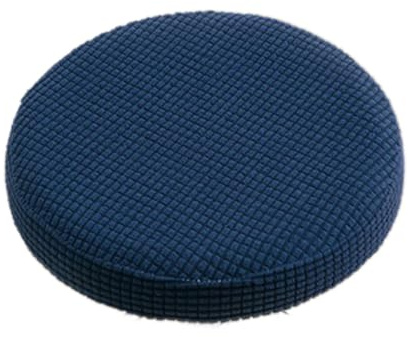 Wambere 2 Stück Runder Hockerbezug Stuhl Staubabdeckung Elastizität Hocker Bezug Drehstuhlhockerbezug Waschbar Hocker überzug Hocker Schonbezüge für 30-40cm Runder Hocker Durchmesser,Navy blau