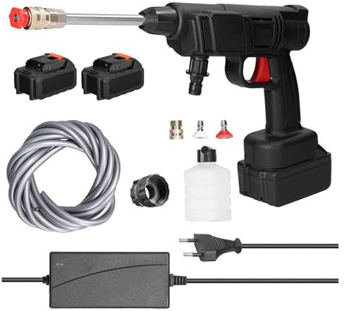 Lavatrice Portatile Per Auto, Alta Potenza 600w,Due Batterie 24v1500mah Idropulitrice Cordless, Ugello Multiuso Lavapavimenti Esterni, Essenziali Per La Pulizia Della Casa
