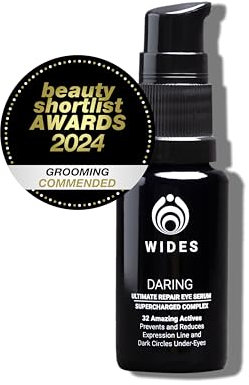 DARING Contorno de Ojos Hombre 2024 con 34 Activos Naturales BIO - Crema Anti Ojeras y Bolsas Hombre - Contorno Ojos Hidratante Antioxidante Antiarrugas - Crema Natural Vegana Piel Cansada 15ml