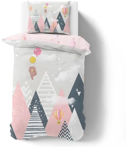 phonxia Housse de Couette Junior 120 x 150 cm Garçons et Filles Housse de Couette 1 Personne ModèLe Enfants RêVe ModèLe Enfants Parure de lit 120x150cm et Taie d’Oreiller pour Junior