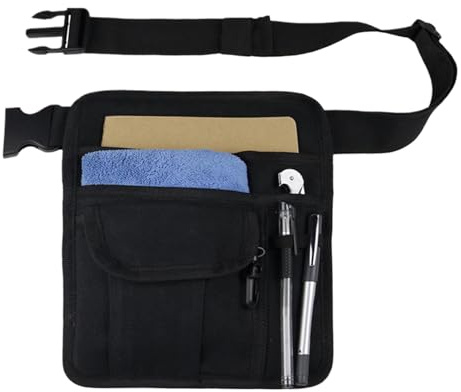 Sac de taille de serveur, sac de taille de serveuse | Sac de rangement pour infirmière, sac de rangement pour infirmière, sac d'accessoires pour serveuse de restaurant, élégant, Noir , Consulte la