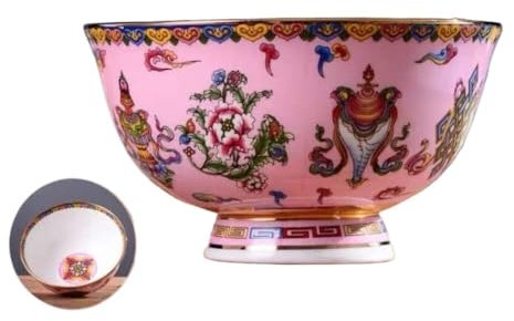 Porzellanschale im antiken Palast-Stil, 11,4 cm, Pastell-Jahreszeiten-Kollektion, Ornament für Arbeitszimmer, Dekoration