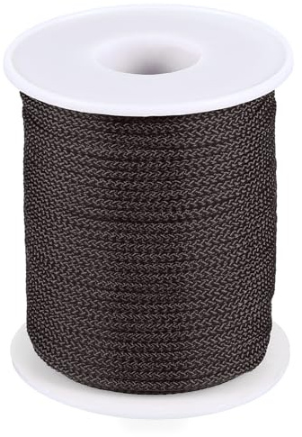 PATIKIL 2mm x 100feet Nylon String for Bracelets Braided Nylon Cord Nylon Thread for Wind Chime Beading Necklaces Blinds DIY Craft Jewelry Making, Coffee