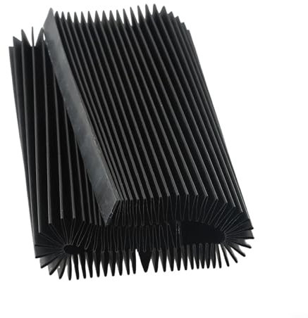 FUANA Flexible Protective Accordion Bellows Cover Milling Machine Tool CNC Equipment Dust Guard Rail Shield Black 1.5m(300mm)