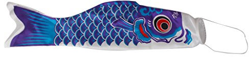 NYCBZ 150 cm japanischer Windsack, Karpfenflagge, Koi-Nobori-Segelfisch, Windstreamer, Blau