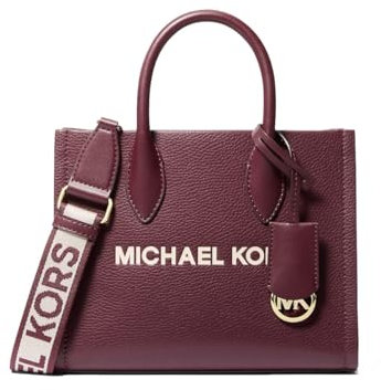 MIchael Kors Borsa a mano da donna Mirella in pelle Satchel, Sangue di