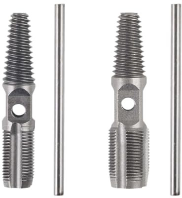 2 pezzi Doppia Testa Tubo Vite, Viti Danneggiate Estrattore di Tubi rotti, Rotto Estrattore Bullone, Maschi a Tubo Estrattore Viti Danneggiate Filettato, utilizzato per rimuovere viti di tubi rotte